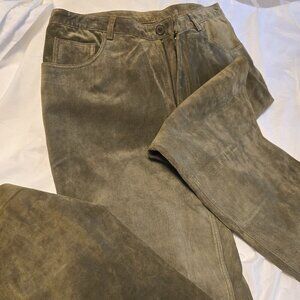 Vintage‎ Brandon Thomas olive green suede pants
